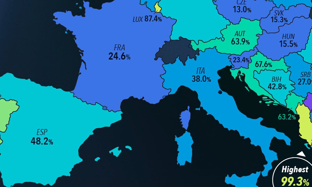 Cuánta electricidad produce cada país del mapa con energías renovables, expuesto en un gráfico