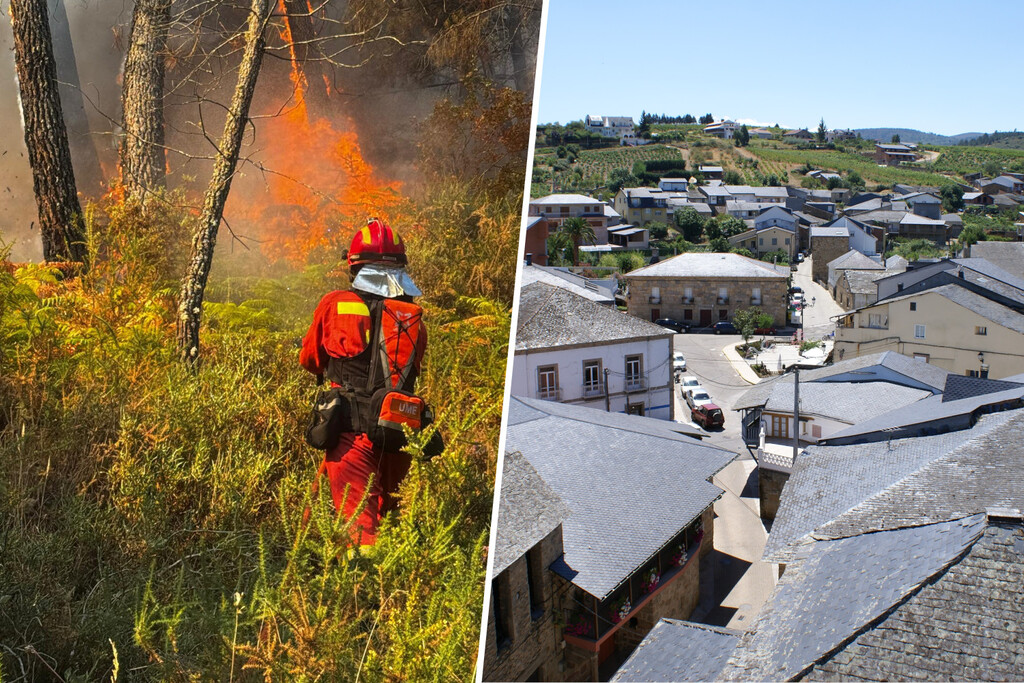 Un pueblo de Ourense ha salido a la calle para defender a su nuevo héroe: el sospechoso de provocar un incendio